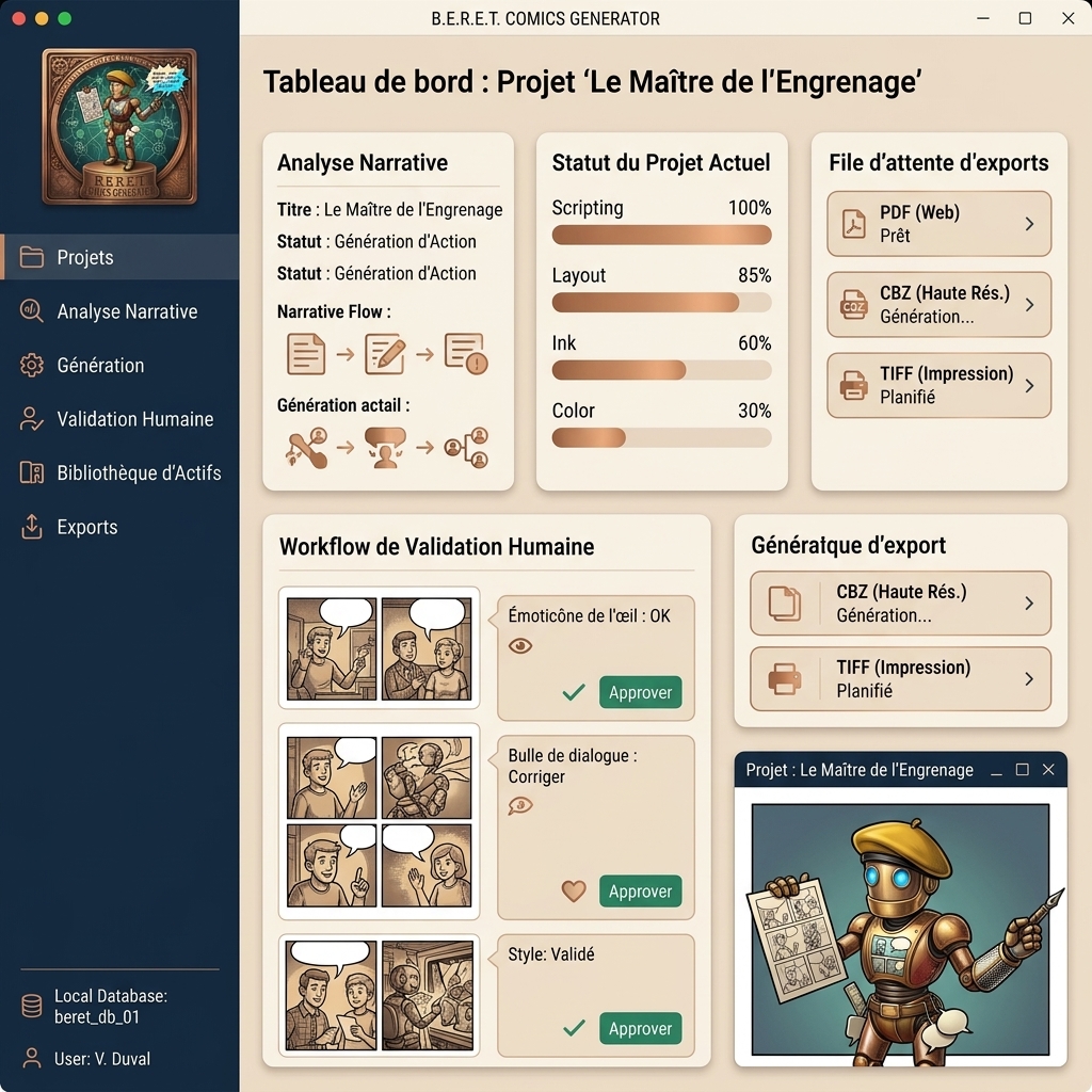 Interface B.E.R.E.T. COMICS GENERATOR