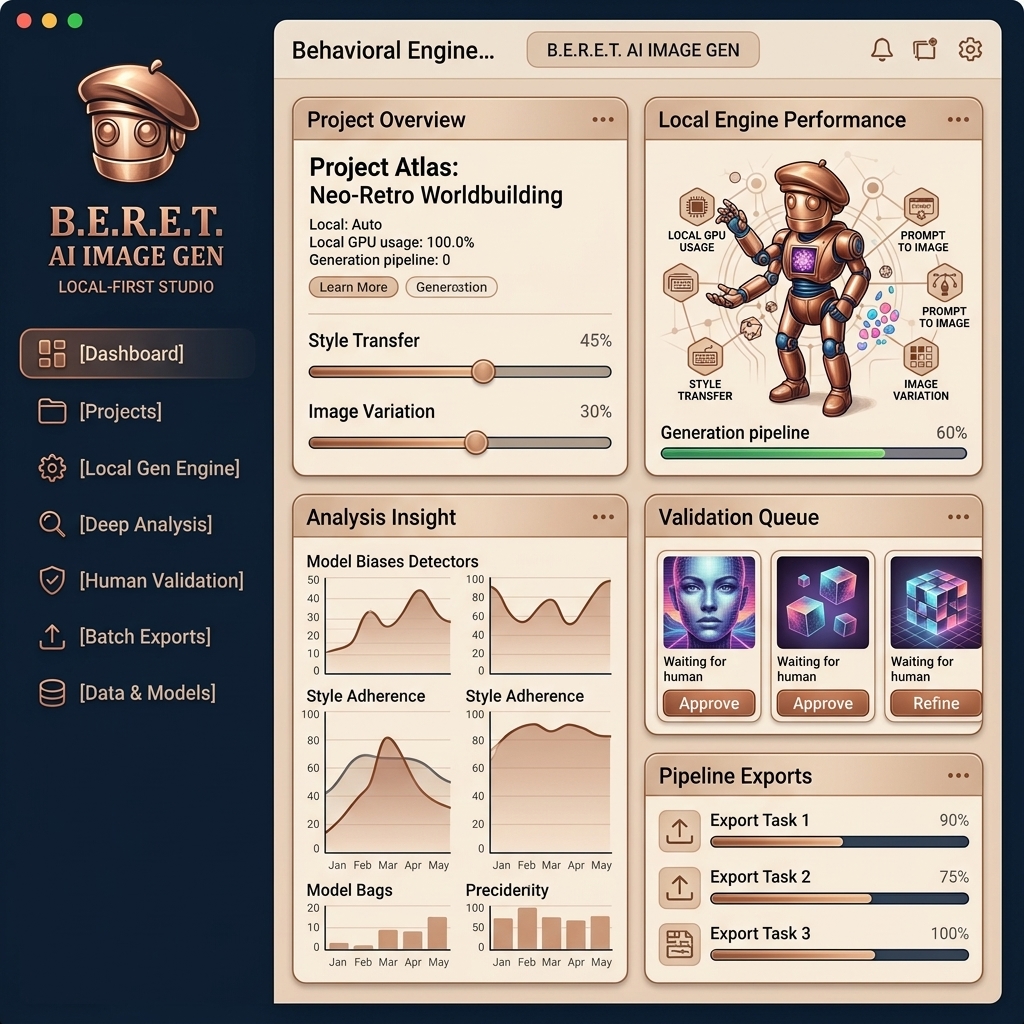 Interface B.E.R.E.T. AI IMAGE GEN