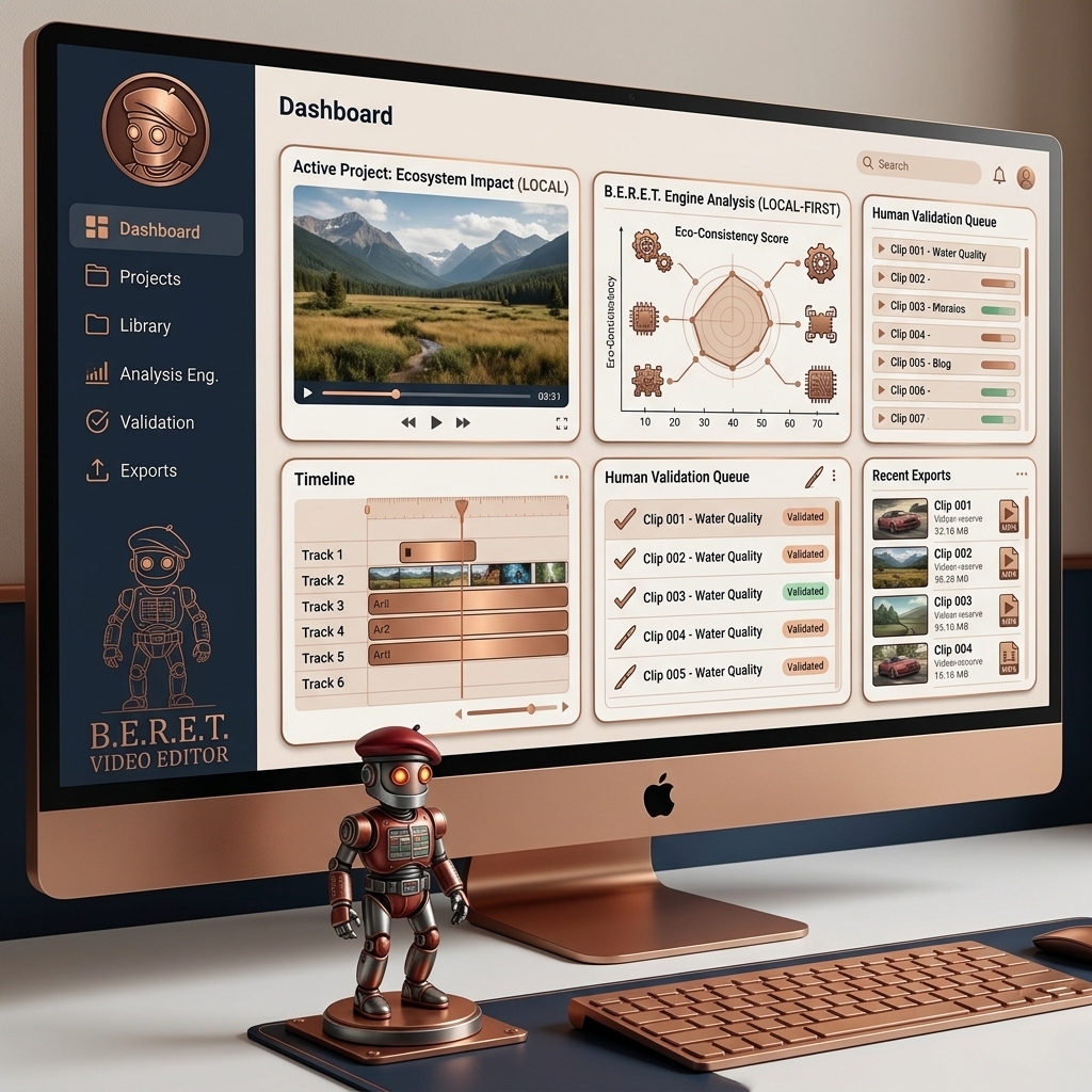 Interface B.E.R.E.T. VIDEO EDITOR