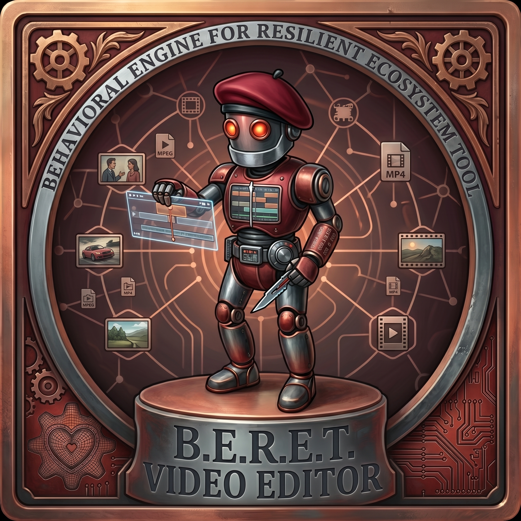 B.E.R.E.T. VIDEO EDITOR logo